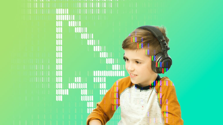 A child uses the computer
