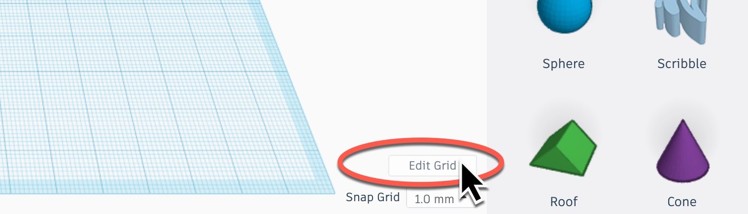 3DP click edit grid